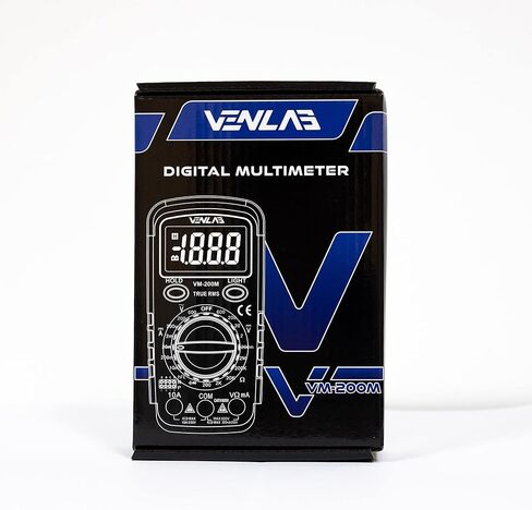مقياس فولتميتر تيار متردد رقمي متعدد من VENLAB، مقياس أوم، يقيس الجهد الكهربي والتيار والمقاومة والاستمرارية والصمام الثنائي وhFE، ويختبر السلك المباشر in Kuwait