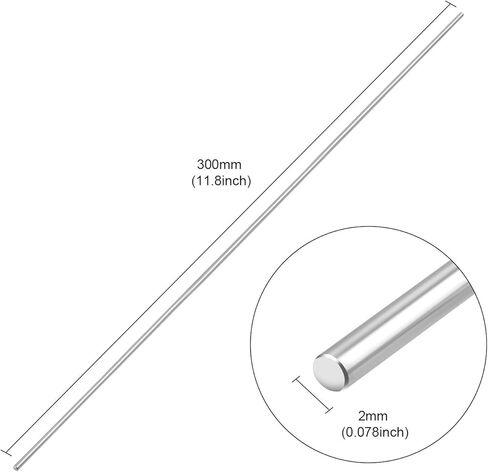 TOPPROS 300 مم × 2 مم، 11.8 بوصة × 5/64 بوصة 304 شريط دائري صلب من الفولاذ المقاوم للصدأ للحرف اليدوية، عبوة من 20 قطعة in Kuwait