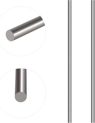 Glarks 6Pcs 3mm x 300mm Aluminum Straight Metal Round Shaft Rod Bar for DIY RC Model Car, RC Helicopter Airplane, Model Ship (3mmx300) in Saudi Arabia