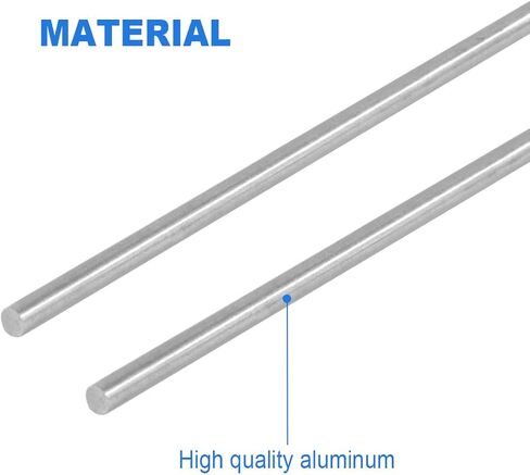 Glarks 6Pcs 3mm x 300mm Aluminum Straight Metal Round Shaft Rod Bar for DIY RC Model Car, RC Helicopter Airplane, Model Ship (3mmx300) in Saudi Arabia