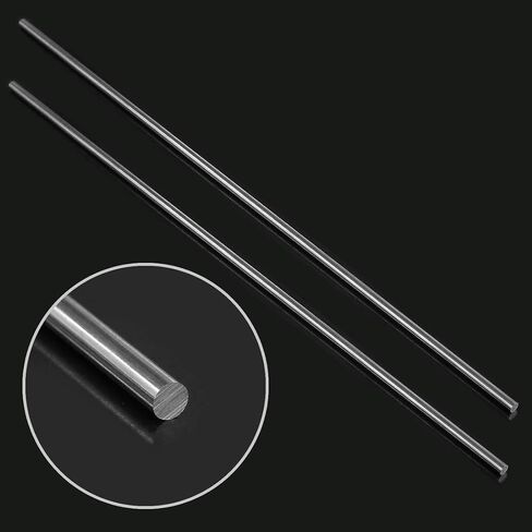 Glarks 6Pcs 3mm x 300mm Aluminum Straight Metal Round Shaft Rod Bar for DIY RC Model Car, RC Helicopter Airplane, Model Ship (3mmx300) in Saudi Arabia
