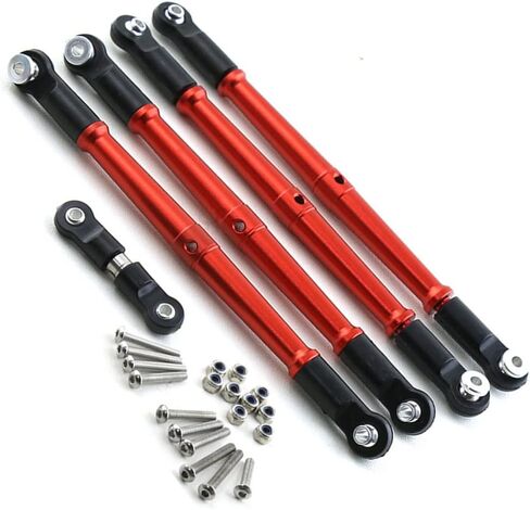 مجموعة شدادات قضيب ربط التوجيه من الألومنيوم لـ 1/8 ARRMA Kraton 6S BLX/Outcast 6S BLX/Talion 6S BLX، جزء ترقيات الألومنيوم 5 قطعة/المجموعة (أحمر) # AR330230 in Saudi Arabia