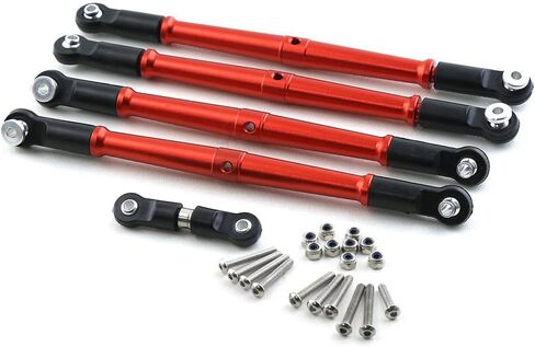 مجموعة شدادات قضيب ربط التوجيه من الألومنيوم لـ 1/8 ARRMA Kraton 6S BLX/Outcast 6S BLX/Talion 6S BLX، جزء ترقيات الألومنيوم 5 قطعة/المجموعة (أحمر) # AR330230 in Saudi Arabia