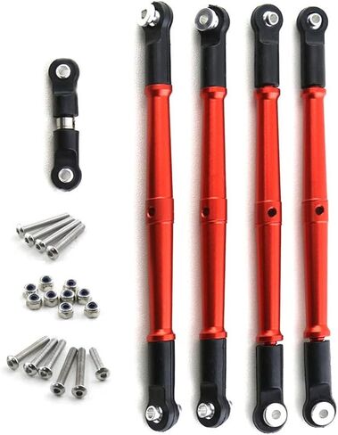 مجموعة شدادات قضيب ربط التوجيه من الألومنيوم لـ 1/8 ARRMA Kraton 6S BLX/Outcast 6S BLX/Talion 6S BLX، جزء ترقيات الألومنيوم 5 قطعة/المجموعة (أحمر) # AR330230 in Saudi Arabia