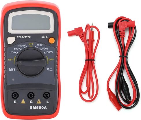 Kadimendium BM500A 1000V رقمي متعدد LCD اختبار المقاومة الرقمية العزل المقاومة متر Megohm متر الكهربائية اختبار لكابلات المحرك in Saudi Arabia