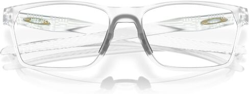 Oakley Men's OX8032 Hex Jector Rectangular Prescription Eyewear Frames, Matte Clear/Demo Lens, 55 mm in Saudi Arabia