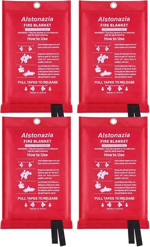 Fire Blanket Emergency for Kitchen and Home - 40" x 40" Fire Blankets Suppression Fire Retardant Blankets for House Fireproof Blanket for Fireplace Outdoor Grill Stove School (2PACK) in Saudi Arabia