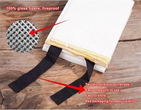 Fire Blanket Emergency for Kitchen and Home - 40" x 40" Fire Blankets Suppression Fire Retardant Blankets for House Fireproof Blanket for Fireplace Outdoor Grill Stove School (2PACK) in Saudi Arabia