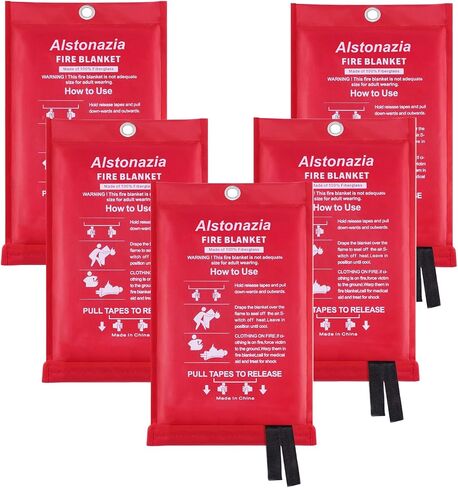 Fire Blanket Emergency for Kitchen and Home - 40" x 40" Fire Blankets Suppression Fire Retardant Blankets for House Fireproof Blanket for Fireplace Outdoor Grill Stove School (2PACK) in Saudi Arabia