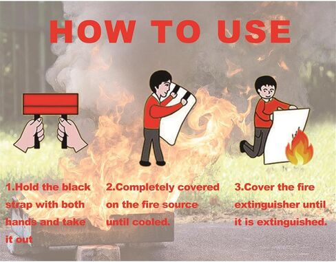 Fire Blanket Emergency for Kitchen and Home - 40" x 40" Fire Blankets Suppression Fire Retardant Blankets for House Fireproof Blanket for Fireplace Outdoor Grill Stove School (2PACK) in Saudi Arabia