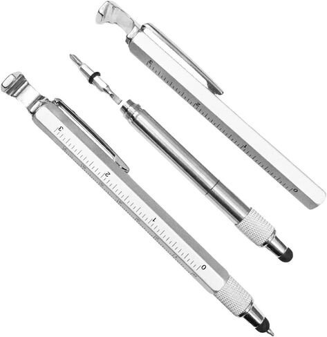 قلم أدوات متعدد الوظائف من TomSunlight مع مسطرة وفتاحة زجاجات وحامل هاتف وقلم سعوي وقلم سعوي لشاشة اللمس وقلم لمس و2 مفك براغي in Kuwait