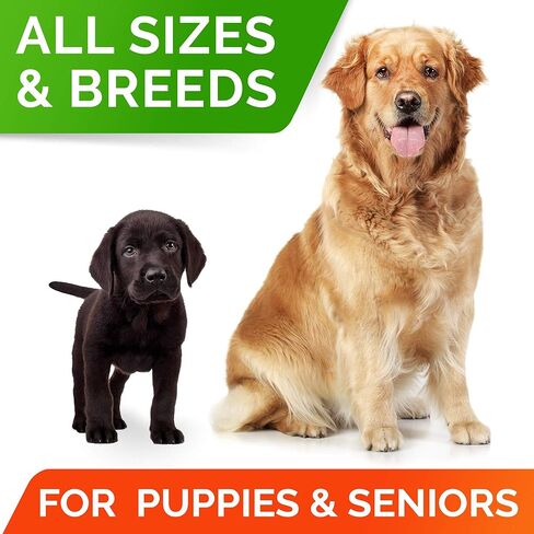علاجات البروبيوتيك للكلاب من ستريلالاب للأكل الذين يصعب إرضاءهم - إنزيمات هضمية + بريبايوتك - مكمل ألياف قابلة للمضغ - تحسين الهضم والمناعة - لحم البقر الكبد - 100 مضغ in Kuwait