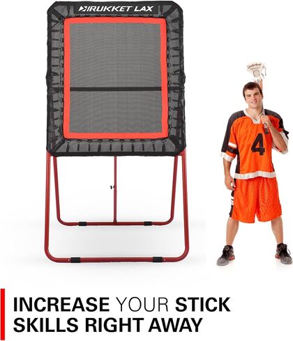 Rukket 4x8ft Lacrosse Rebounder Pitchback Training Screen | Practice Catching, Throwing, and Shooting with Rain Protection Screen in Kuwait