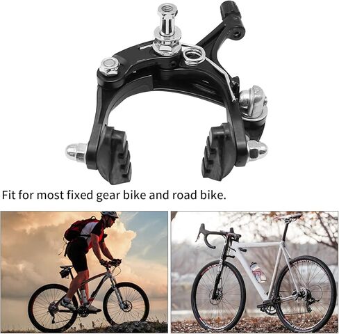 VIKKSAER Rear Bike Brake Kit, Side Pull Brake Set Road Bicycle Caliper Brake Kit, Includes Callipers Levers Cables, Black in Saudi Arabia