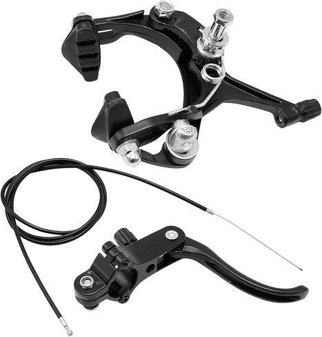 VIKKSAER Rear Bike Brake Kit, Side Pull Brake Set Road Bicycle Caliper Brake Kit, Includes Callipers Levers Cables, Black in Saudi Arabia