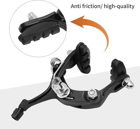 VIKKSAER Rear Bike Brake Kit, Side Pull Brake Set Road Bicycle Caliper Brake Kit, Includes Callipers Levers Cables, Black in Saudi Arabia