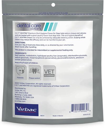 Virbac CET HEXtra Premium Oral Hygeine for Dogs, under 11 lbs(Pack of 1) in Kuwait