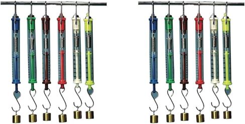 United Scientific™ Spring Scale, Clear Plastic Body, 5000G / 50N, Graduation 100G/1N Yellow in Kuwait