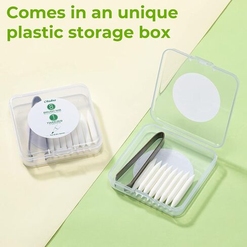 Ohuhu Markers Replacement Super Brush Nibs of Honolulu & Honolulu B Series - Pack of 8 - A Tweezer included - Comes in A Storage Box in Saudi Arabia