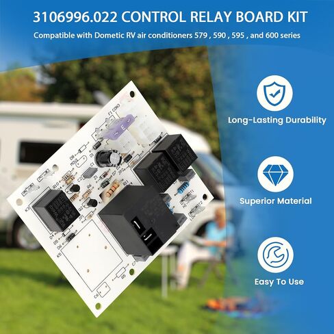 3106996022 RV A/C Heat & Cool Relay Analog Control Board Kit, Compatible with Dometic Duo Therm Air Conditioner 579 590 595 600 Series,Replaces# 3106996.022, 3311924 in Kuwait