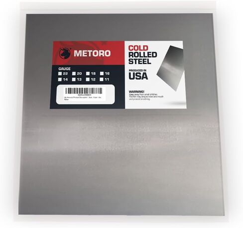 Metoro 16-Gauge CRS Steel Sheet - قابل للتشكيل، قابل للحام، مغناطيسي، سطح أملس - لوحة معدنية من الدرجة الصناعية لمشاريع DIY والتصنيع والمزيد. (5،060 × 12 × 8) in Kuwait