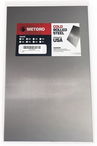 Metoro 16-Gauge CRS Steel Sheet - قابل للتشكيل، قابل للحام، مغناطيسي، سطح أملس - لوحة معدنية من الدرجة الصناعية لمشاريع DIY والتصنيع والمزيد. (5،060 × 12 × 8) in Kuwait