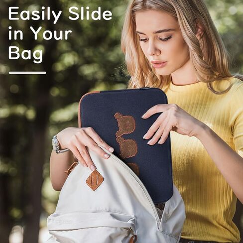 حقيبة حمل الكمبيوتر اللوحي Dadanism مقاس 9-11 بوصة مطرزة تناسب iPad 9/8/7th Gen 10.2، iPad Pro 11 M2 2022، iPad Air 5/4th 10.9، iPad 10th 10.9، Galaxy Tab A8/S9/S8/S9 FE، أبيض كلب in Kuwait