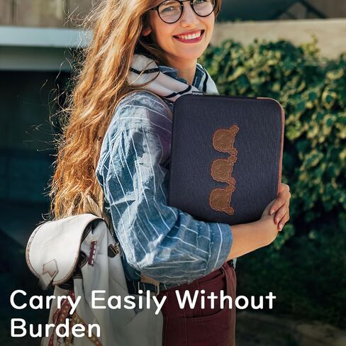 حقيبة حمل الكمبيوتر اللوحي Dadanism مقاس 9-11 بوصة مطرزة تناسب iPad 9/8/7th Gen 10.2، iPad Pro 11 M2 2022، iPad Air 5/4th 10.9، iPad 10th 10.9، Galaxy Tab A8/S9/S8/S9 FE، أبيض كلب in Kuwait