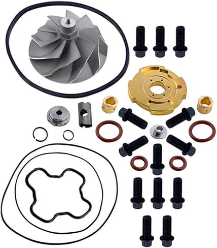 Sineside متوافق مع عجلة ضاغط توربو GTP38 ومجموعة إعادة بناء مطورة 1994-2003 7.3L ديزل 446579-0001 170293 F81Z-6K682-BARM 817-1004-002F in Kuwait