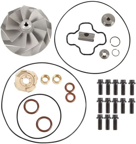 Sineside متوافق مع عجلة ضاغط توربو GTP38 ومجموعة إعادة بناء مطورة 1994-2003 7.3L ديزل 446579-0001 170293 F81Z-6K682-BARM 817-1004-002F in Kuwait