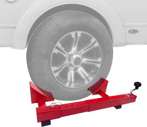 مثبت شوكات العجلات من هوكسويل RV لمقطورات السفر، وإكسسوارات العربة، شوكة عجلة شديدة التحمل مناسبة لإطارات المحور الفردي والمزدوج مقاس 18.9 بوصة إلى 29.5 بوصة، عبوة واحدة in Kuwait