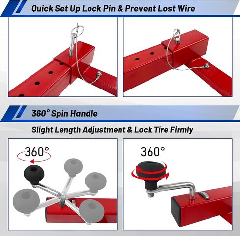 مثبت شوكات العجلات من هوكسويل RV لمقطورات السفر، وإكسسوارات العربة، شوكة عجلة شديدة التحمل مناسبة لإطارات المحور الفردي والمزدوج مقاس 18.9 بوصة إلى 29.5 بوصة، عبوة واحدة in Kuwait