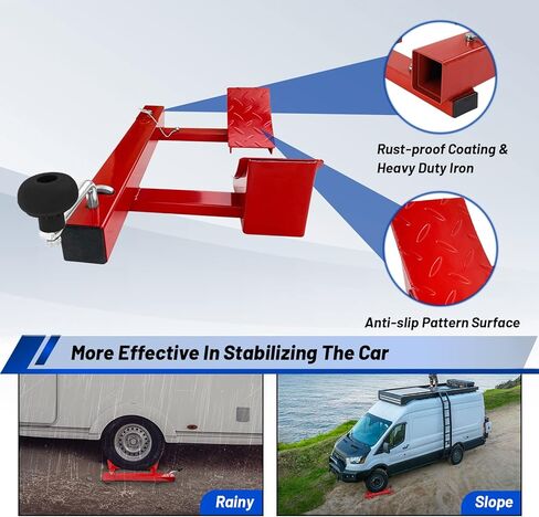 مثبت شوكات العجلات من هوكسويل RV لمقطورات السفر، وإكسسوارات العربة، شوكة عجلة شديدة التحمل مناسبة لإطارات المحور الفردي والمزدوج مقاس 18.9 بوصة إلى 29.5 بوصة، عبوة واحدة in Kuwait