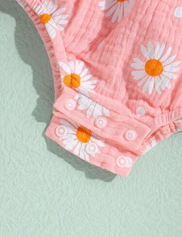 FoWear طفلة الزي بلا أكمام الصيف رومبير ديزي طباعة ملابس طفلة in Kuwait