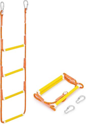 Boat Rope Ladder, 4 Step - Heavy-Duty Polyester with 400Lbs Max Load, 14mm Reinforced Line & Sturdy Resin Steps - Perfect for Inflatables, Kayaks, Motorboats & Canoeing-Outdoor Water Sports Accessory in Saudi Arabia