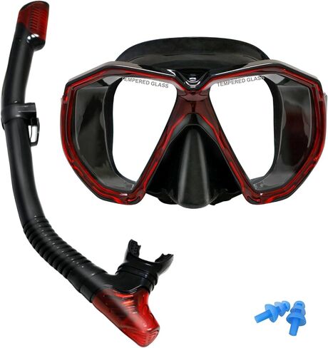 AosDero Snorkeling Gear for Adult Men Women, HD Diving Mask, Foldable Dry Top Snorkel for Snorkeling Diving Swimming Travel in Saudi Arabia