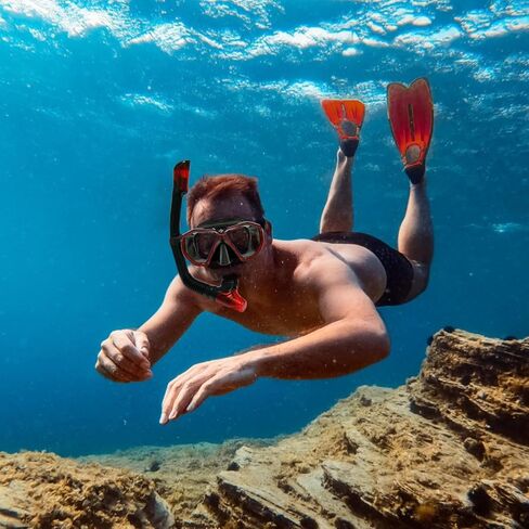 AosDero Snorkeling Gear for Adult Men Women, HD Diving Mask, Foldable Dry Top Snorkel for Snorkeling Diving Swimming Travel in Saudi Arabia