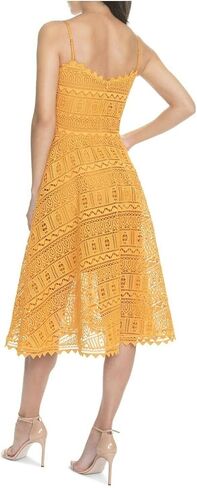 Dress the Population Women's Brenna Sleeveless Lace Fit & Flare Midi Dress in Saudi Arabia