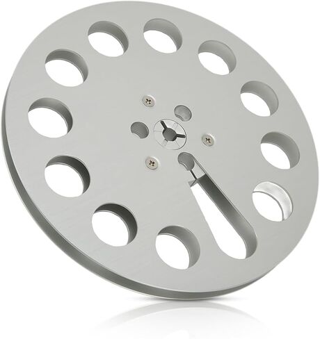 Empty Tape Reel, Universal 7inch 11 Holes 1/4 Opening Empty Reel, Aluminum Alloy Low Noise High Strength Open Take Up Reel to Reel Small Hub for Reel Tape Drive in Saudi Arabia