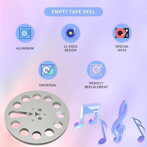 Empty Tape Reel, Universal 7inch 11 Holes 1/4 Opening Empty Reel, Aluminum Alloy Low Noise High Strength Open Take Up Reel to Reel Small Hub for Reel Tape Drive in Saudi Arabia
