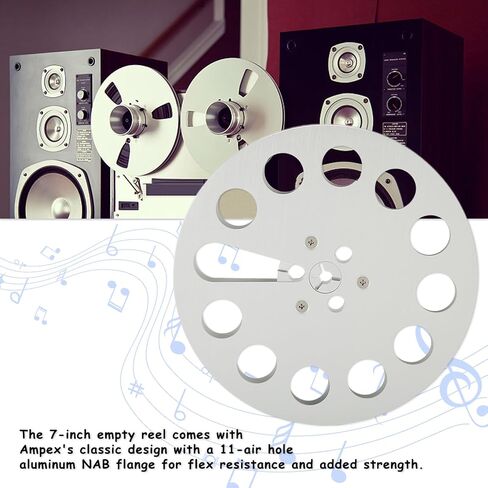 Empty Tape Reel, Universal 7inch 11 Holes 1/4 Opening Empty Reel, Aluminum Alloy Low Noise High Strength Open Take Up Reel to Reel Small Hub for Reel Tape Drive in Saudi Arabia