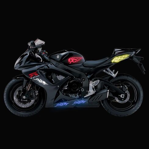 Reflective Sticker Pack (Black)- Self-Adhesive Reflective Stickers for Helmet, Bike, Motorcycle, Car & ATVs - Durable Reflective Decals for Nighttime Safety - Bike Reflectors Stickers in Saudi Arabia
