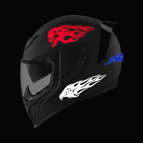 Reflective Sticker Pack (Black)- Self-Adhesive Reflective Stickers for Helmet, Bike, Motorcycle, Car & ATVs - Durable Reflective Decals for Nighttime Safety - Bike Reflectors Stickers in Saudi Arabia