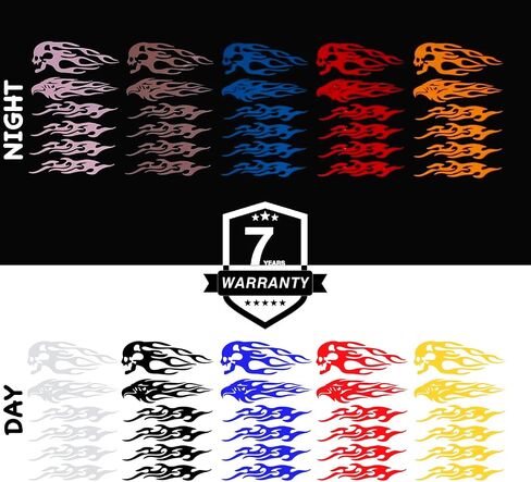 Reflective Sticker Pack (Black)- Self-Adhesive Reflective Stickers for Helmet, Bike, Motorcycle, Car & ATVs - Durable Reflective Decals for Nighttime Safety - Bike Reflectors Stickers in Saudi Arabia
