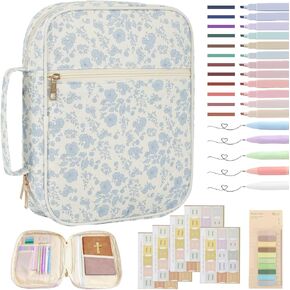 Bible Cover Case for Women Large Bible Cover Bag Bible Study Supplies Accessories Handle Quilted Bible Carrying Case for Girls Christian Gifts for Women in Saudi Arabia
