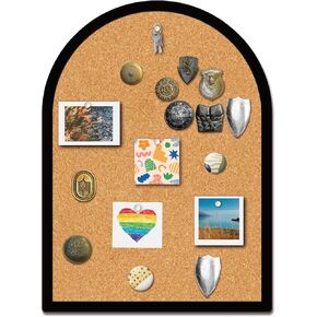 CRASPIRE Castle Pin Cork Board 11.8x9.8In Wall Mounted Framed Bulletin Display Badge Wooden Saddle Brown Memory Memo Brooch Lapel Pin Holder Storage for Home Office School Classroom Wedding Decoration in Kuwait