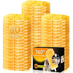 360° Duster Refills Kit for Swiffer Duster, 25 Pack & 1 Handle, Multi-Surface Dusters with 4X Microfibers. Efficient Duster Kit for Cleaning Pet hair, Home, Office, Blinds, Furniture and More in Kuwait