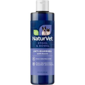 NaturVet Anti-Diarrhea Liquid Pet Supplement Plus Kaolin – Helps Alleviate Discomfort, Cramping, Irritation From Diarrhea for Dogs, Cats – Great Taste – 8 Oz. in Kuwait