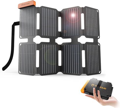 FlexSolar 60W Portable Solar Panels Chargers with PD3.0 USB-C,QC3.0 USB-A and DC Outputs Foldable IP67 Waterproof Power Emergency Camping for Small Power Station Generator,Phones, Power Banks, Tablets in Saudi Arabia