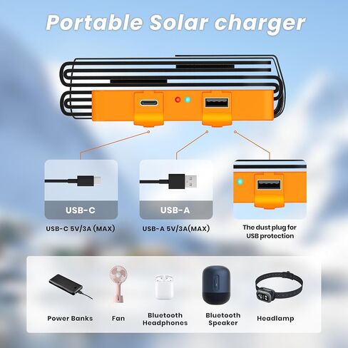 FlexSolar 60W Portable Solar Panels Chargers with PD3.0 USB-C,QC3.0 USB-A and DC Outputs Foldable IP67 Waterproof Power Emergency Camping for Small Power Station Generator,Phones, Power Banks, Tablets in Saudi Arabia